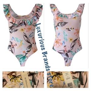bcbgeneration floral sleeveless  bodysuit size Laege